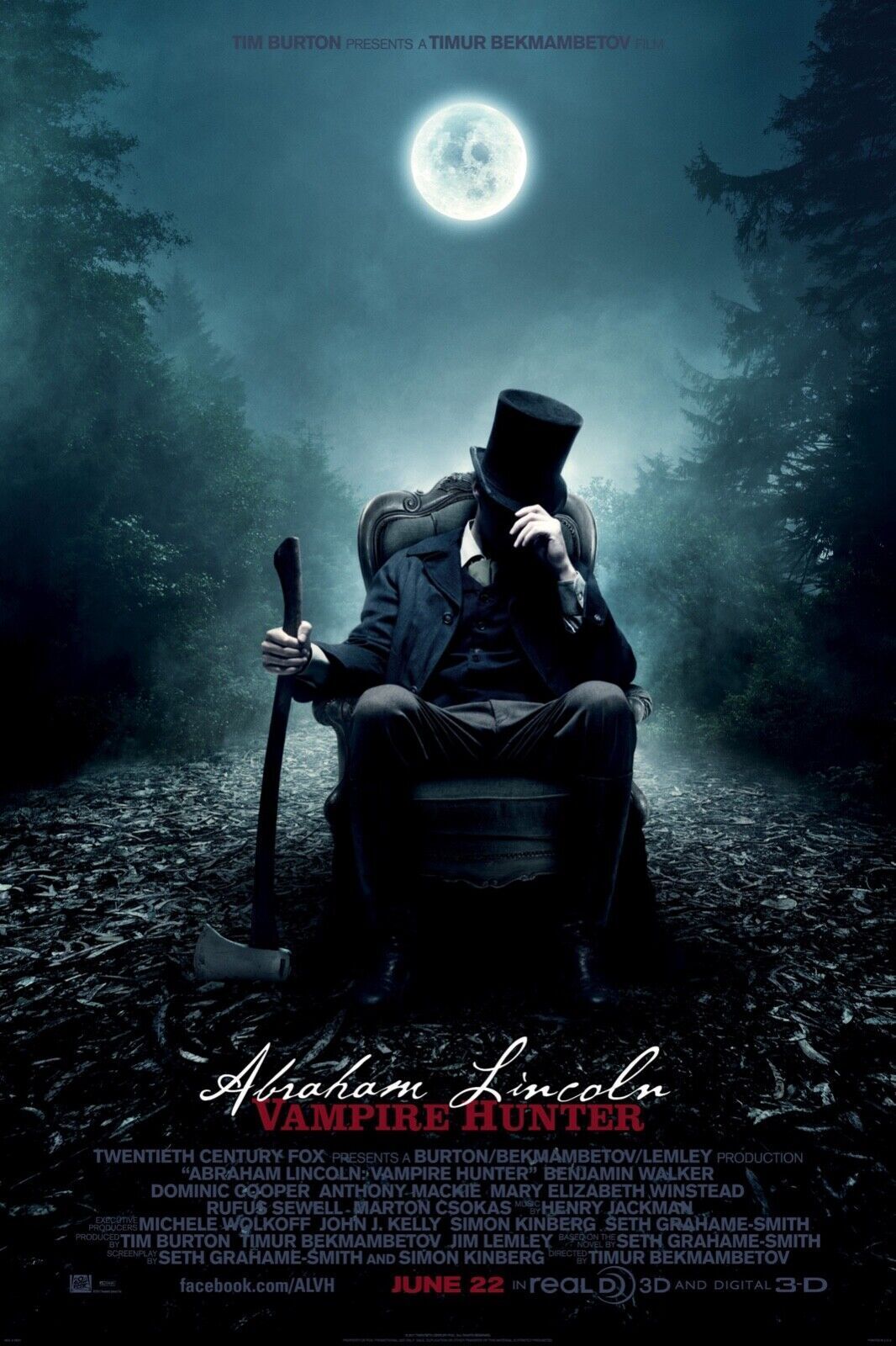 VAMPIRE HUNTER ABRAHAM LINCOLN Repro Movie Poster