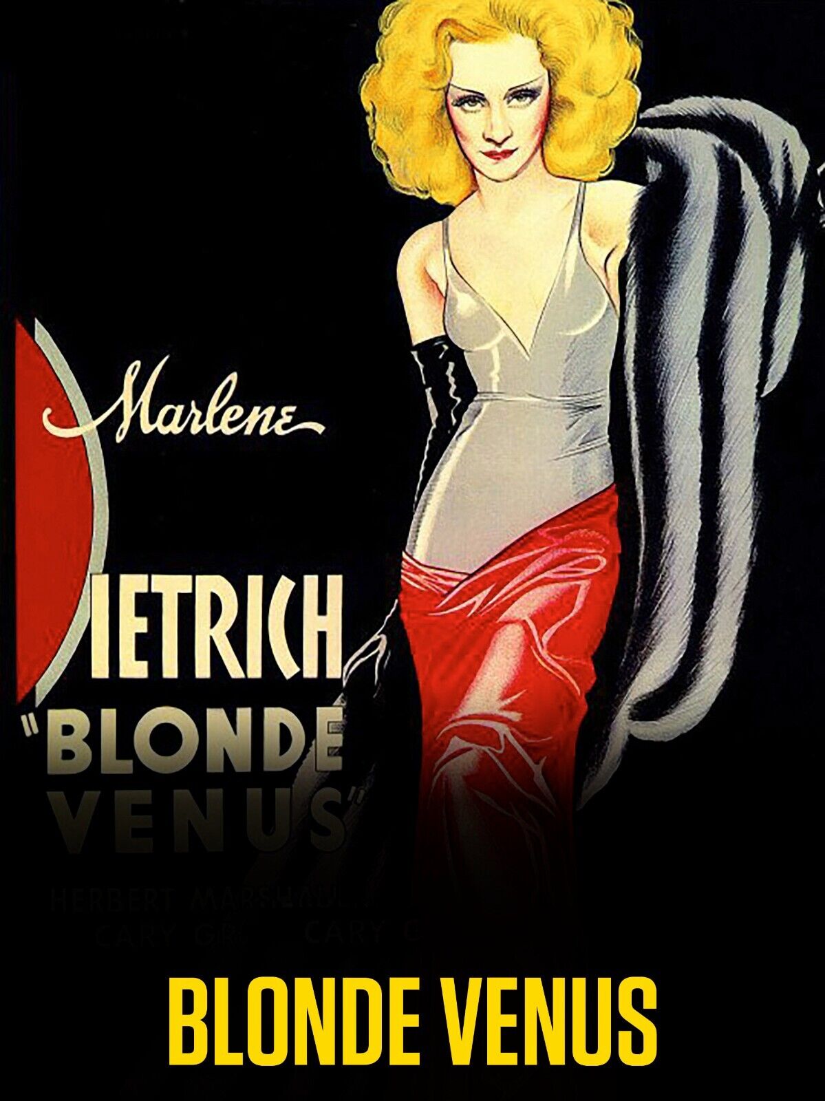 BLONDE VENUS, MARLENE DIETRICH, 1932, REPRO MOVIE POSTER, VINTAGE, HQ