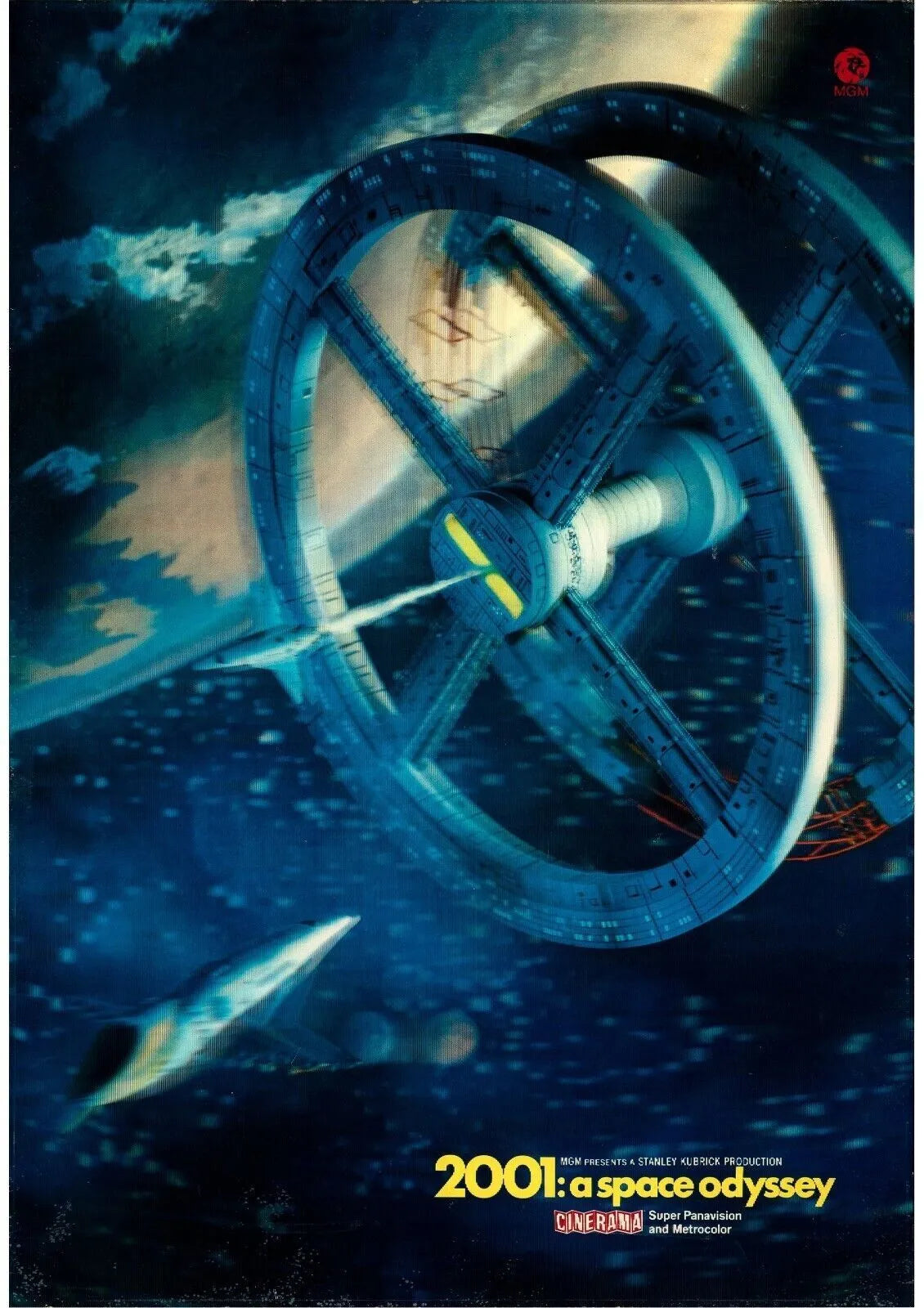 2001 : L’ODYSSÉE DE L’ESPACE, KEIR DULLEA, 1968, REPRO MOVIE POSTER, VINTAGE, HQ