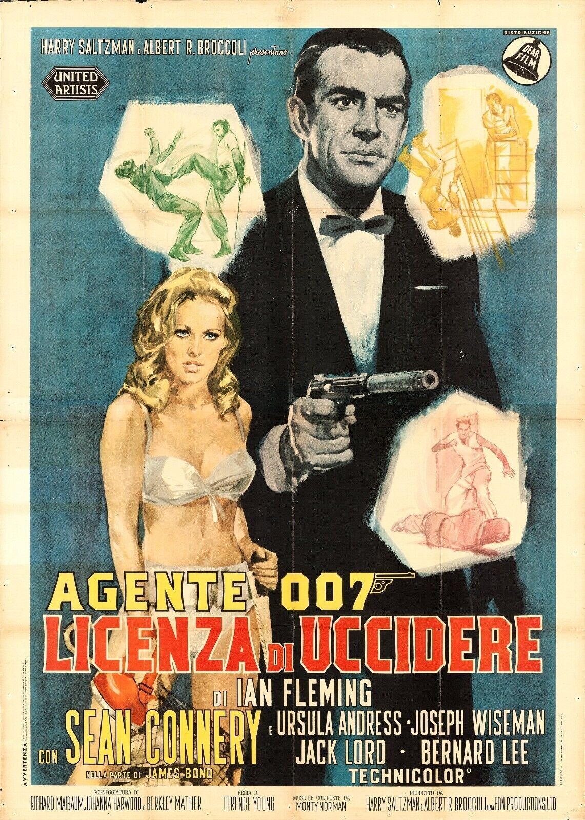 JAMES BOND VS. DR. NO, SEAN CONNERY, 1962, REPRO MOVIE POSTER, VINTAGE, HQ