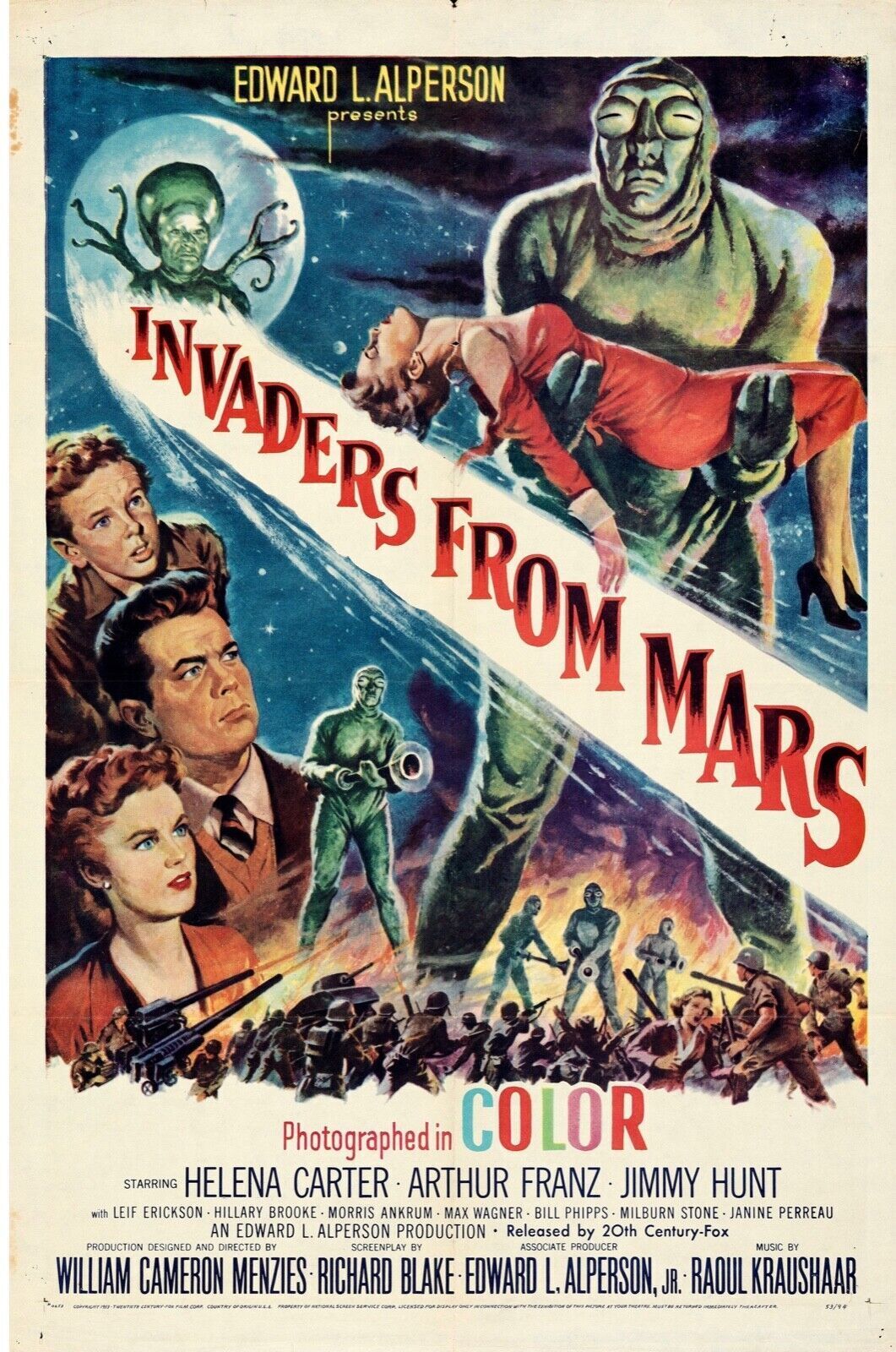 INVADERS FROM MARS, 1953, REPRO MOVIE POSTER, VINTAGE, HQ.