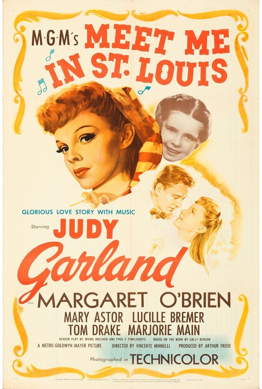 LE CHANT DU MISSOURI, JUDY GARLAND, 1944, repro affiche cinéma, VINTAGE, HQ