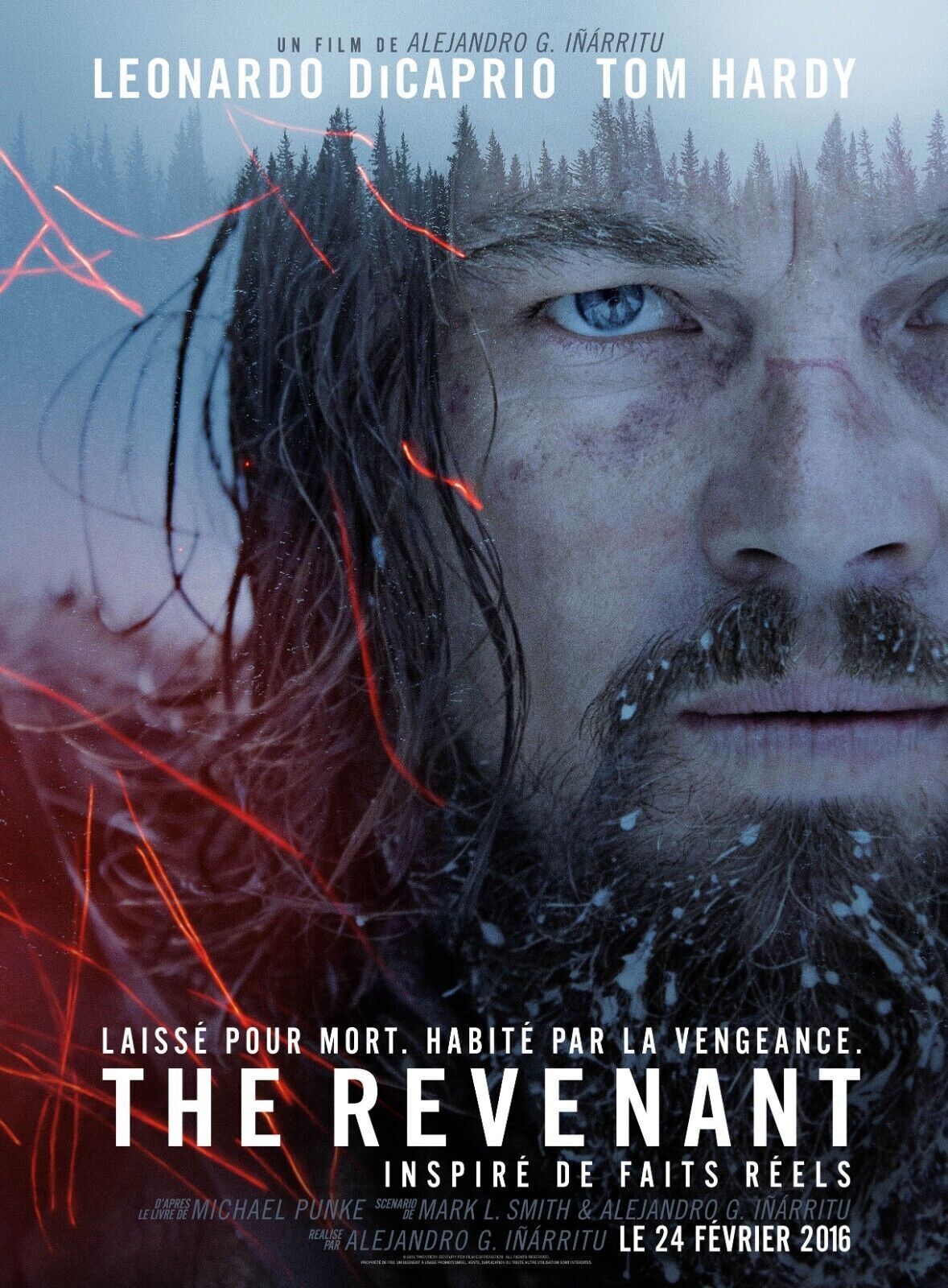 THE REVENANT, LEONARDO DI CAPRIO, 2015 repro cinema poster, HQ