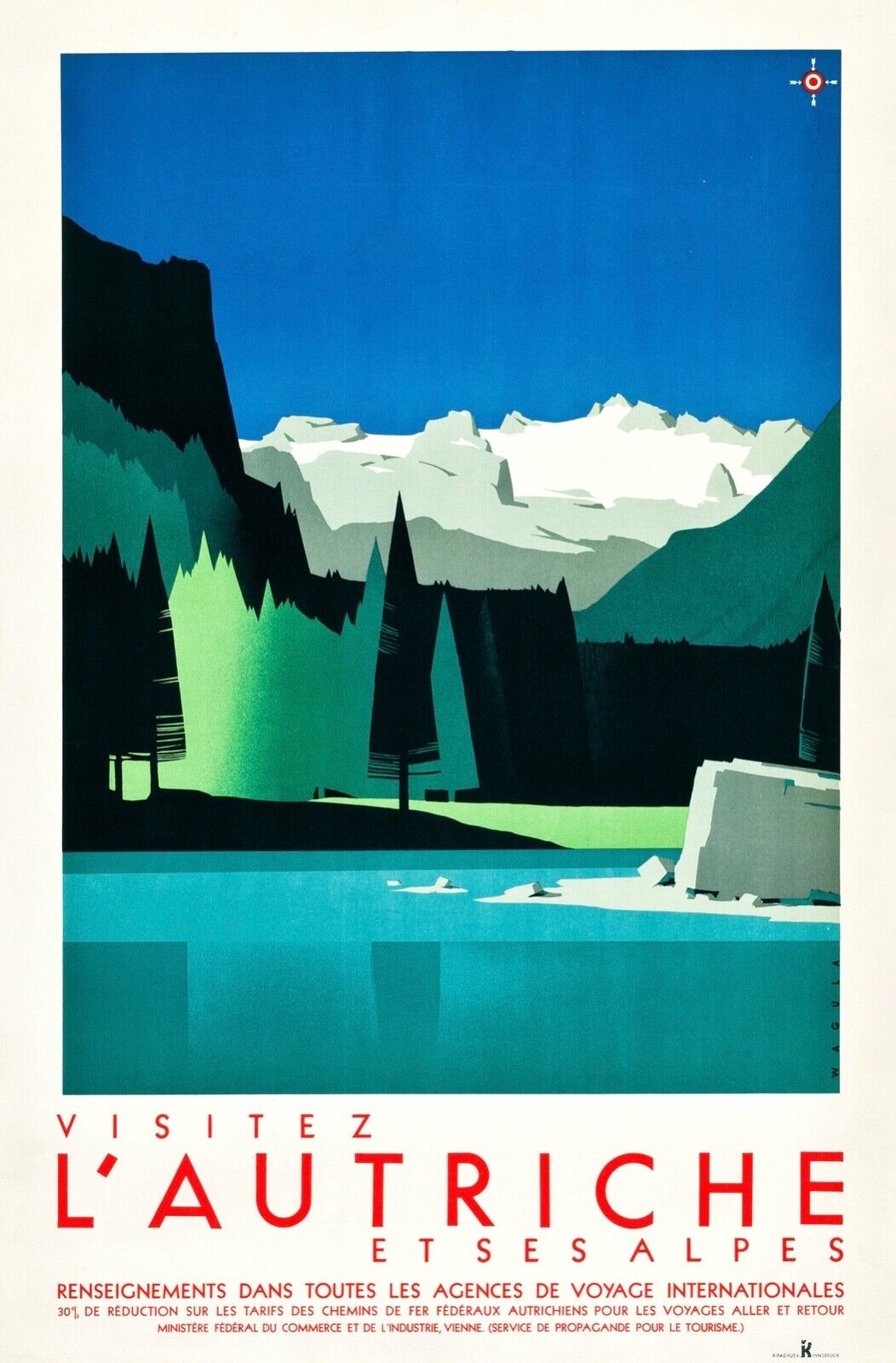 VISITEZ L'AUTRICHE, EUROPE, REPRO AFFICHE DE TOURISME HQ