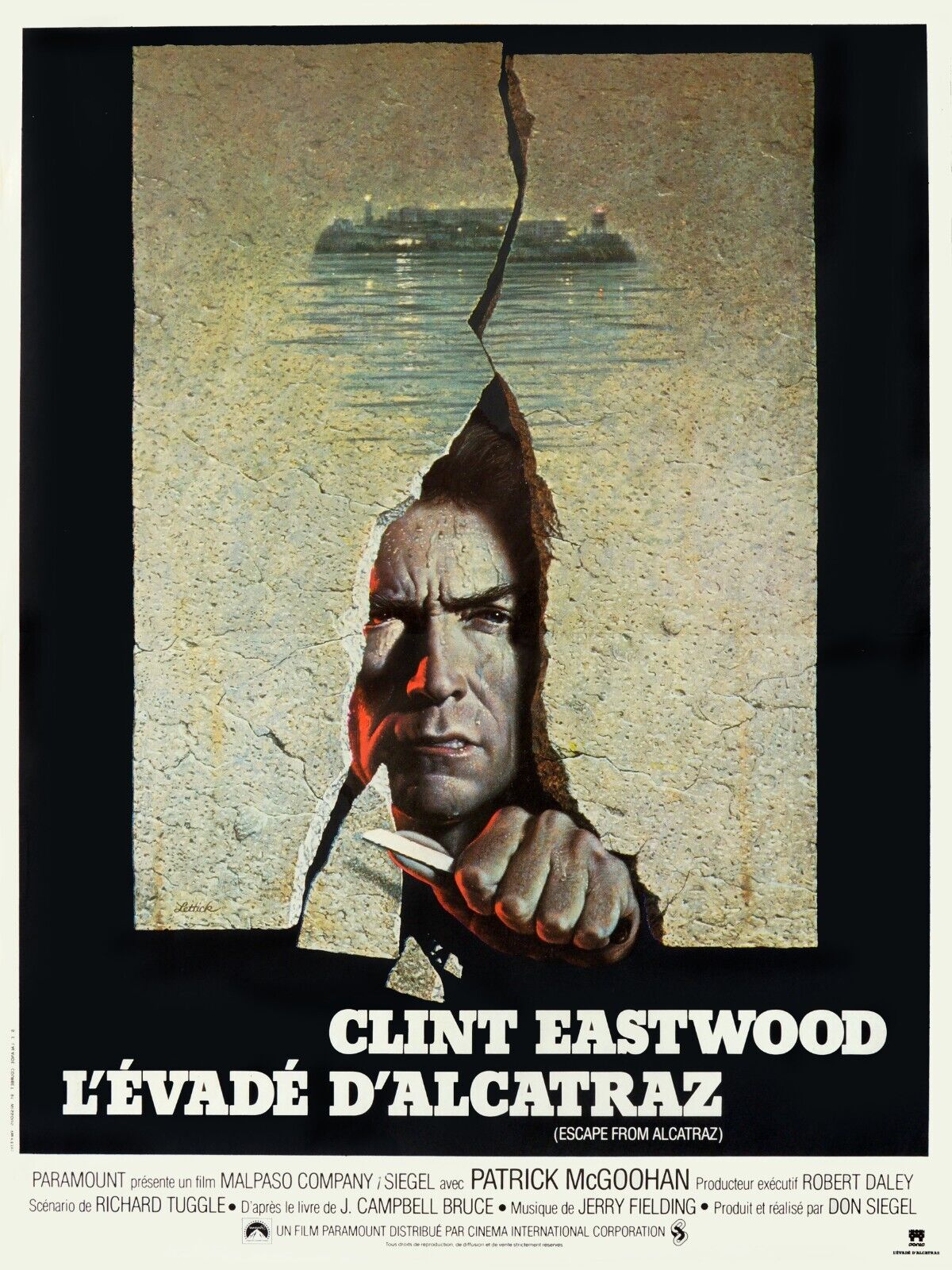 ESCAPE DE ALCATRAZ, CLINT EASTWOOD PÓSTER DE LA PELÍCULA HQ