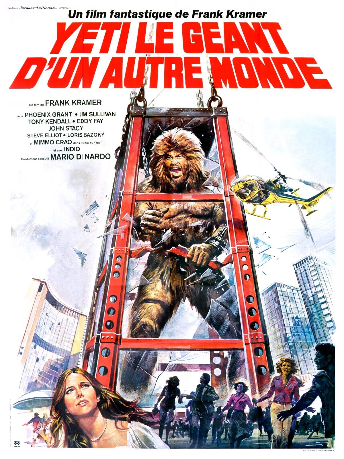 YETI THE GIANT FROM ANOTHER WORLD, 1977, GIANFRANCO PAROLINI, MIMMO CRAO - Repro HQ Cinema Poster