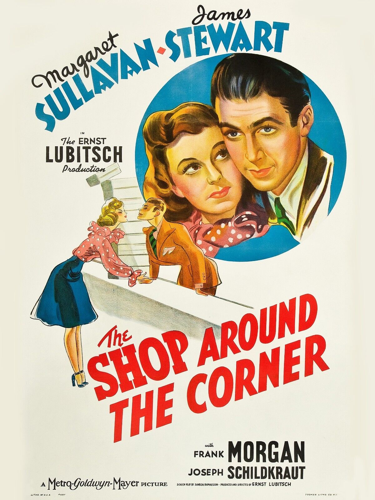 RENDEZ-VOUS, THE SHOP AROUND THE CORNER, 1940, JAMES STEWART, REPRO AFFICHE CINEMA VINTAGE, HQ