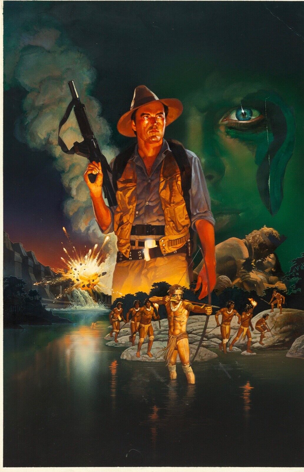LA FORÊT D’ÉMERAUDE, JOHN BOORMAN, 1985, Repro affiche cinéma, VINTAGE, HQ