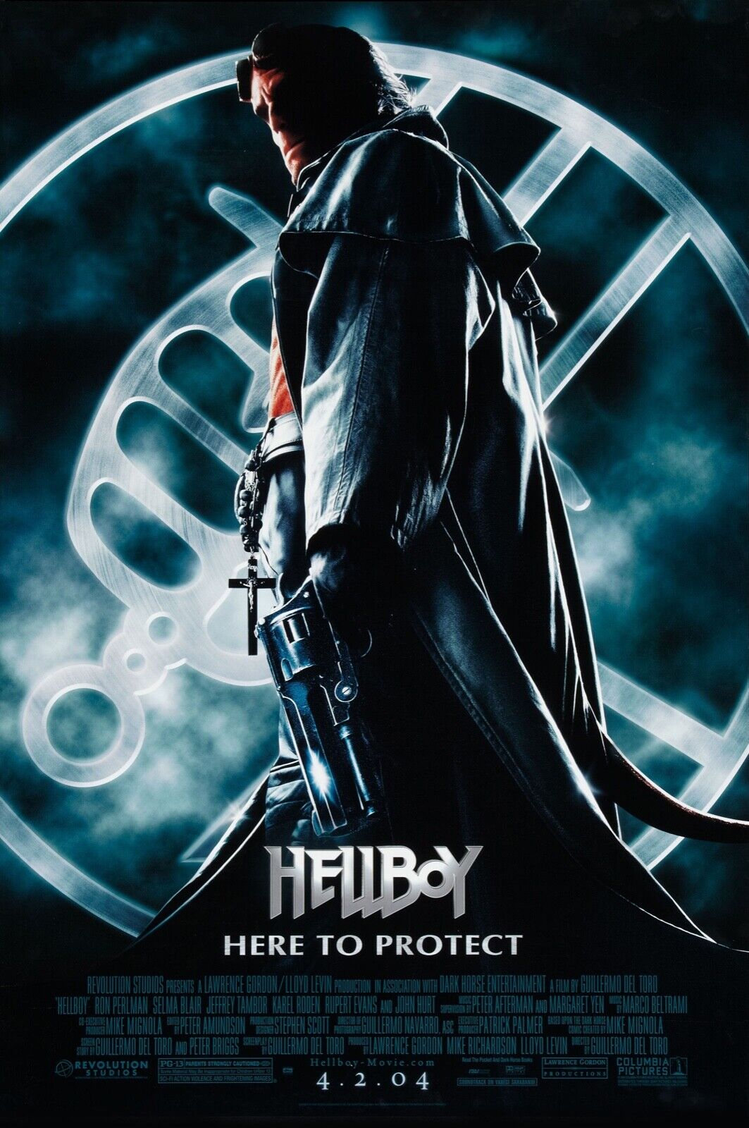 HELLBOY, DAVID HARBOUR, 2019, REPRO MOVIE POSTER, VINTAGE, HQ.