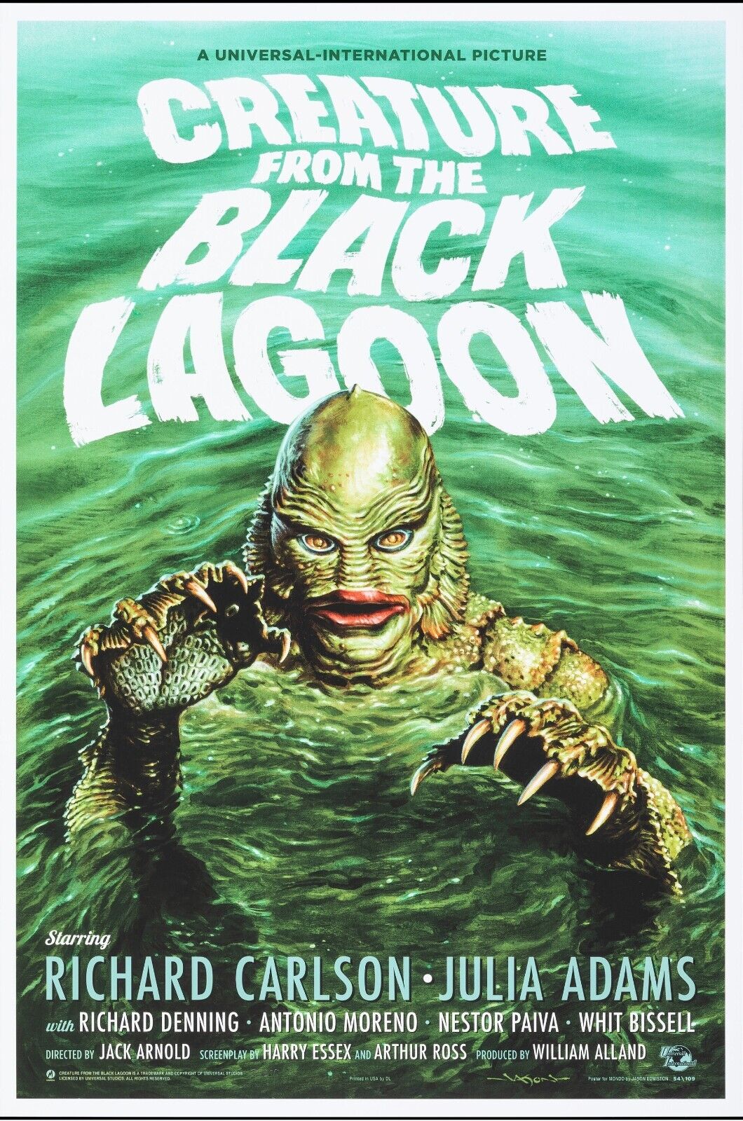 CREATURE FROM THE BLACK LAGOON, REPRO AFFICHE DE CINEMA