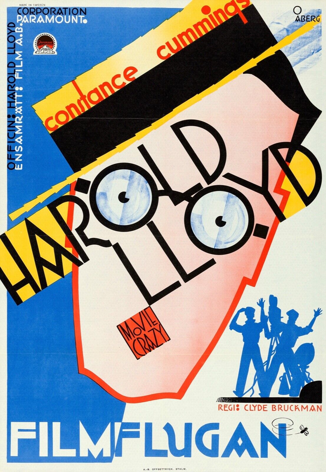 HAROLD LLOYD, HAROLD LLOYD, 1920, REPRODUCCIÓN DE CARTEL DE PELÍCULA, VINTAGE, ALTA CALIDAD