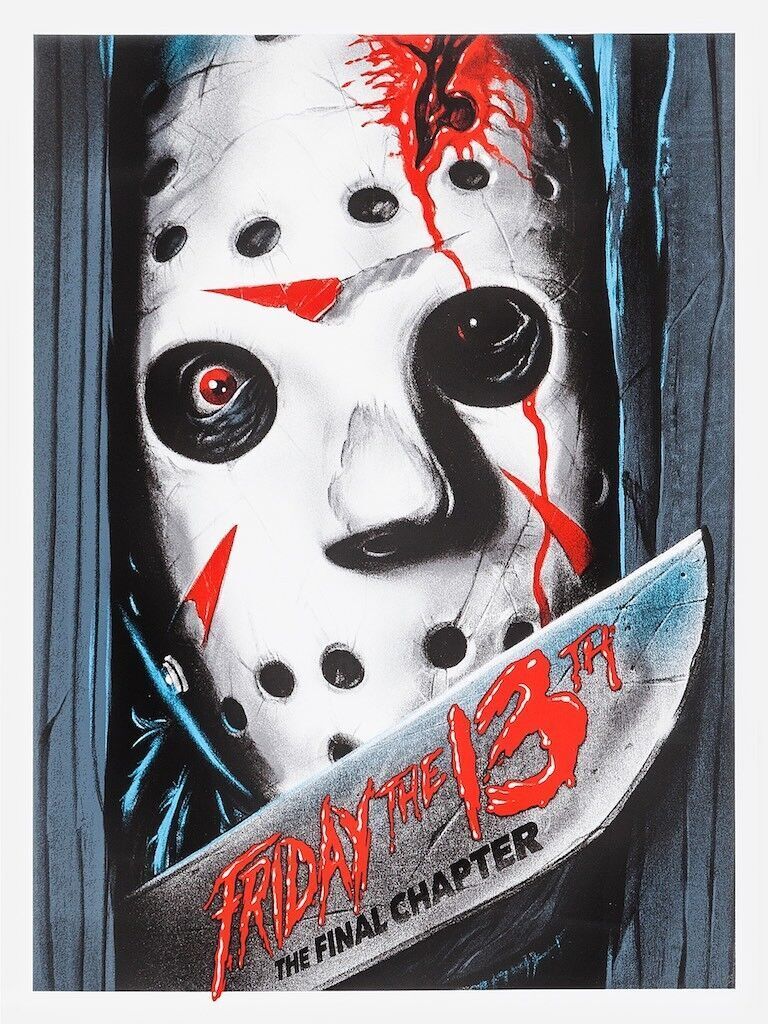 FRIDAY THE 13TH, COREY FELDMAN, REPRO THEATRICAL POSTER ON 340g CANVAS