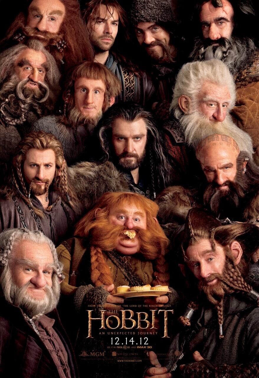 HOBBIT, Ian McKellen, AFFICHE CINEMA VINTAGE HQ