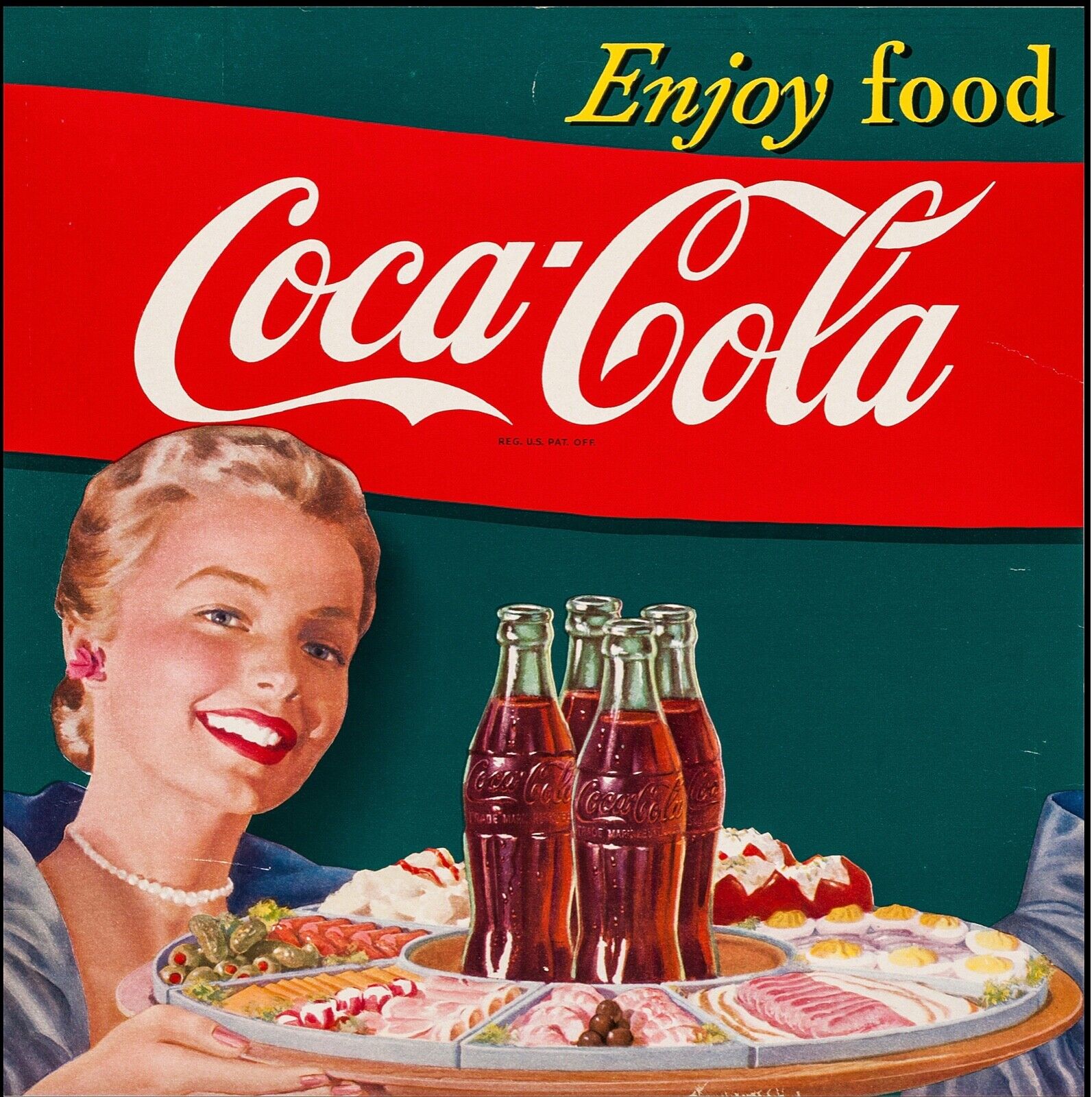 COCA COLA, USA, BOISSON REPRO AFFICHE PUBLICITAIRE VINTAGE