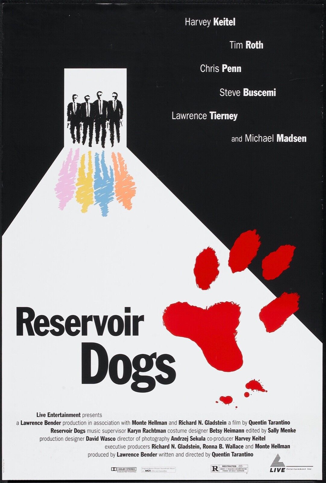 RESERVOIR DOGS, QUENTIN TARANTINO, 1992, REPRO POSTER VINTAGE HQ
