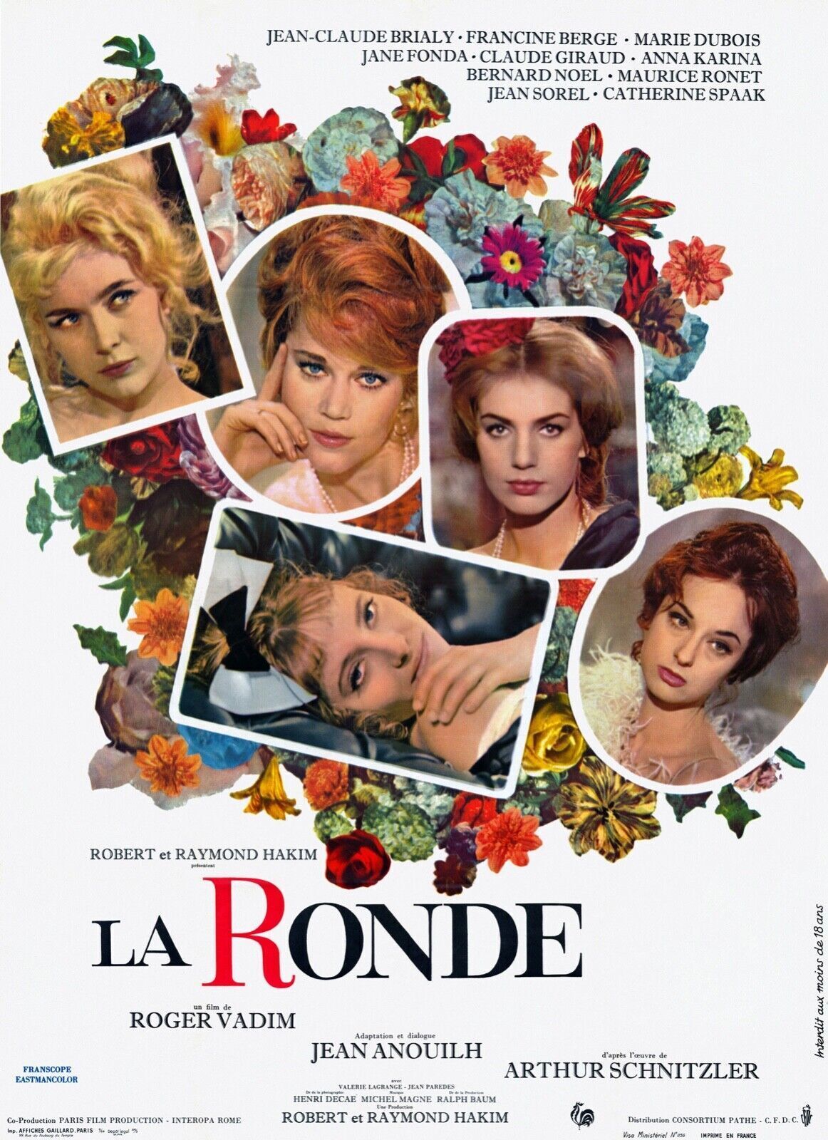 LA RONDE, ROGER VADIM, 1964, Repro Affiche Cinema, VINTAGE, HQ