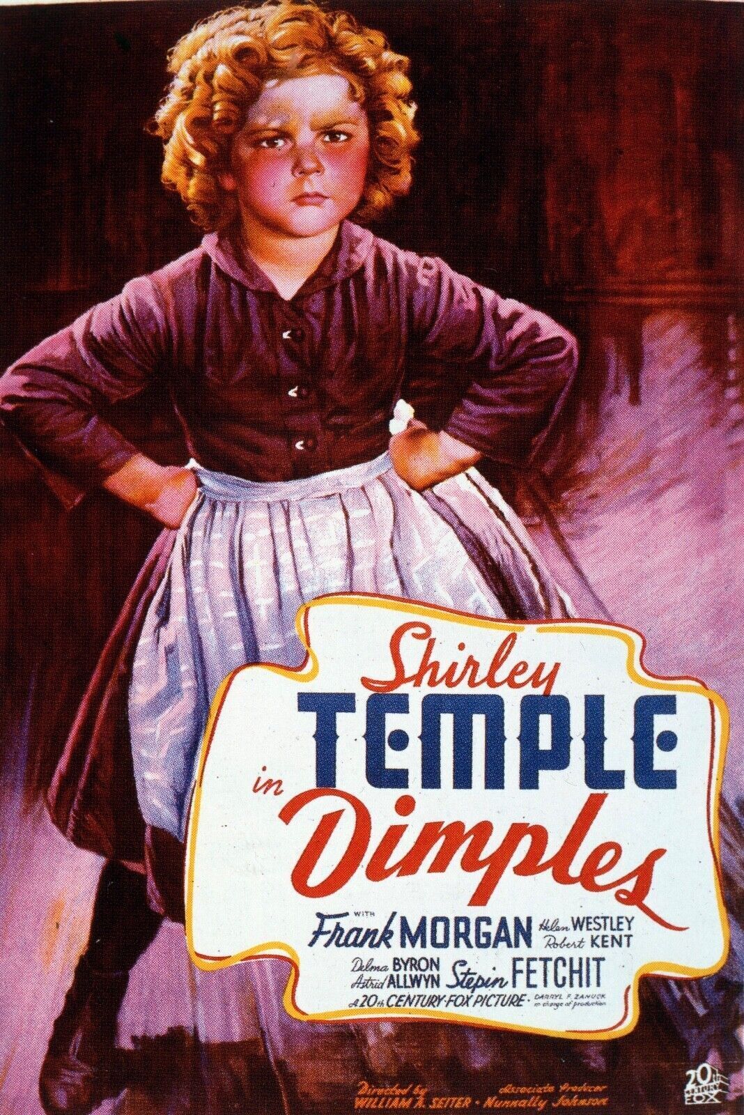 FOSSETTES (DIMPLES), SHIRLEY TEMPLE, 1936, REPRO MOVIE POSTER, VINTAGE, HQ