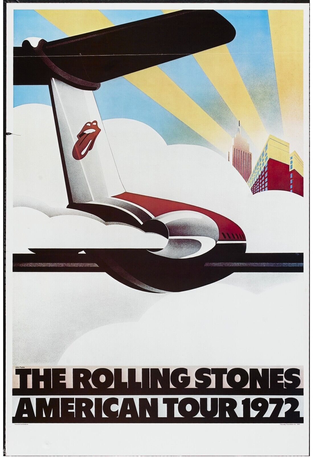 THE ROLLING STONES, AMERICAN TOUR 1972, REPRO VINTAGE ROCK HQ POSTER.