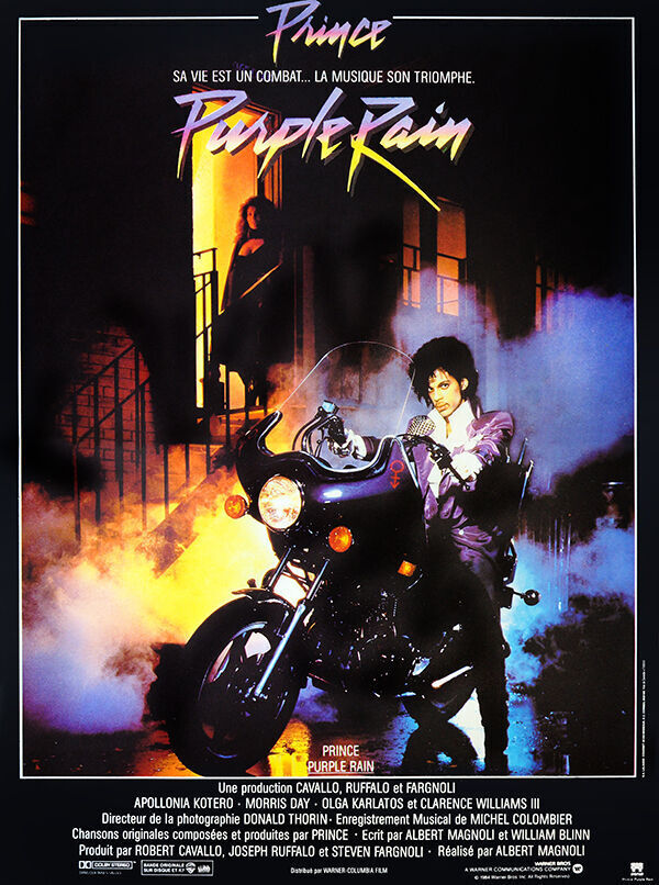 PURPLE RAIN, PRINCE, 1984, REPRO AFFICHE CINÉMA VINTAGE, HQ