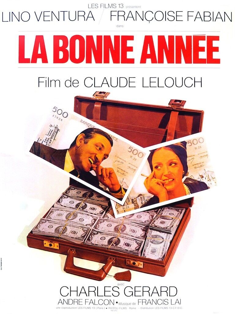 LA BONNE ANNÉE, LINO VENTURA, 1973, REPRO MOVIE POSTER, VINTAGE, HQ