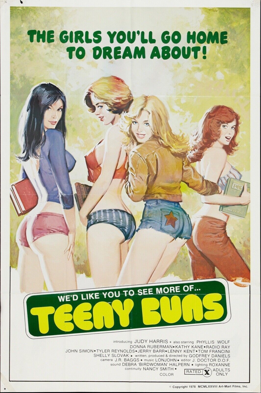 TEENY BUNS, NANCY HOFFMAN, 1978, REPRO AFFICHE CINEMA VINTAGE, HQ
