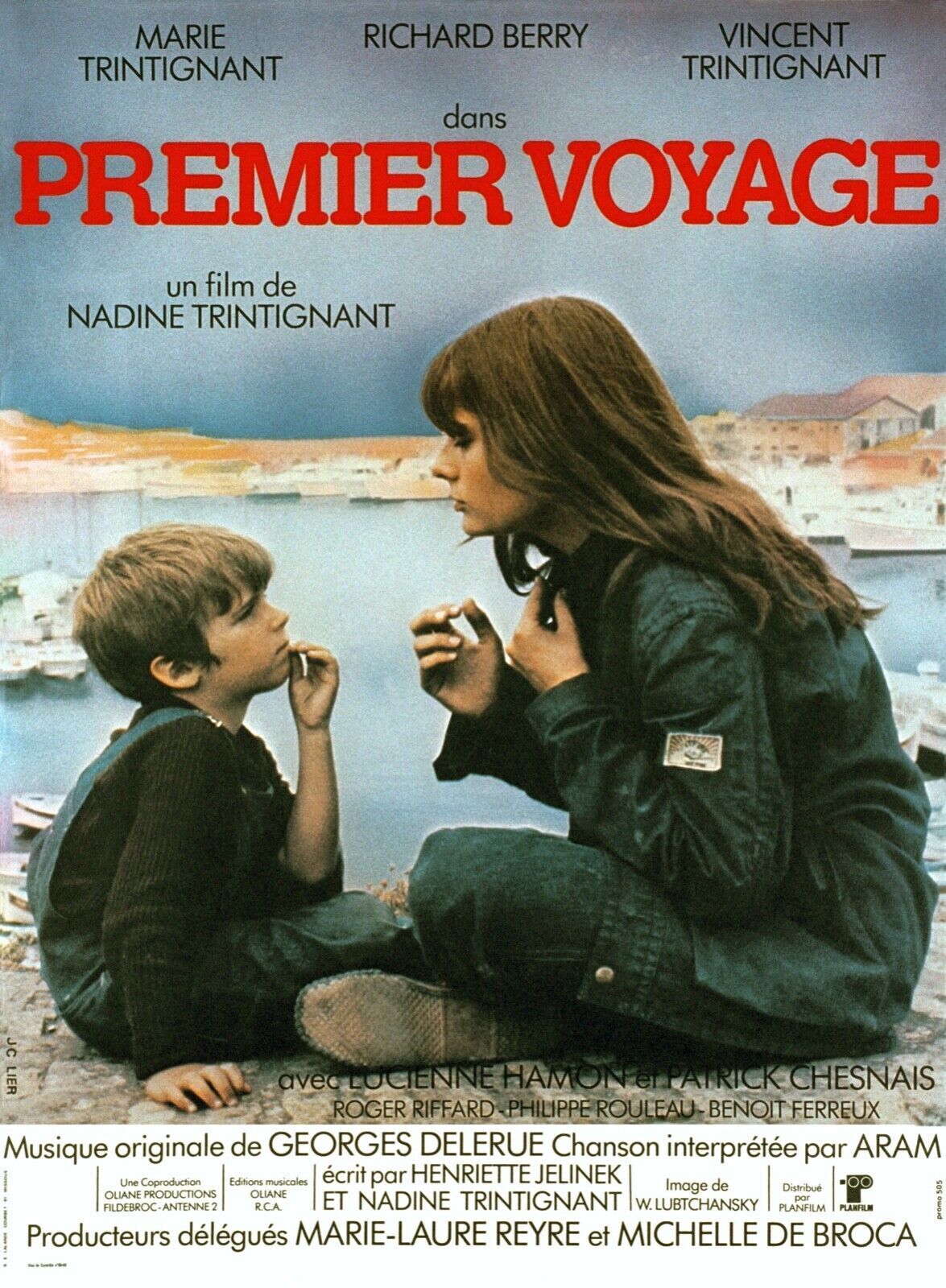 PREMIER VOYAGE, MARIE TRINTIGNANT, 1980, Repro Affiche Cinéma VINTAGE,HQ