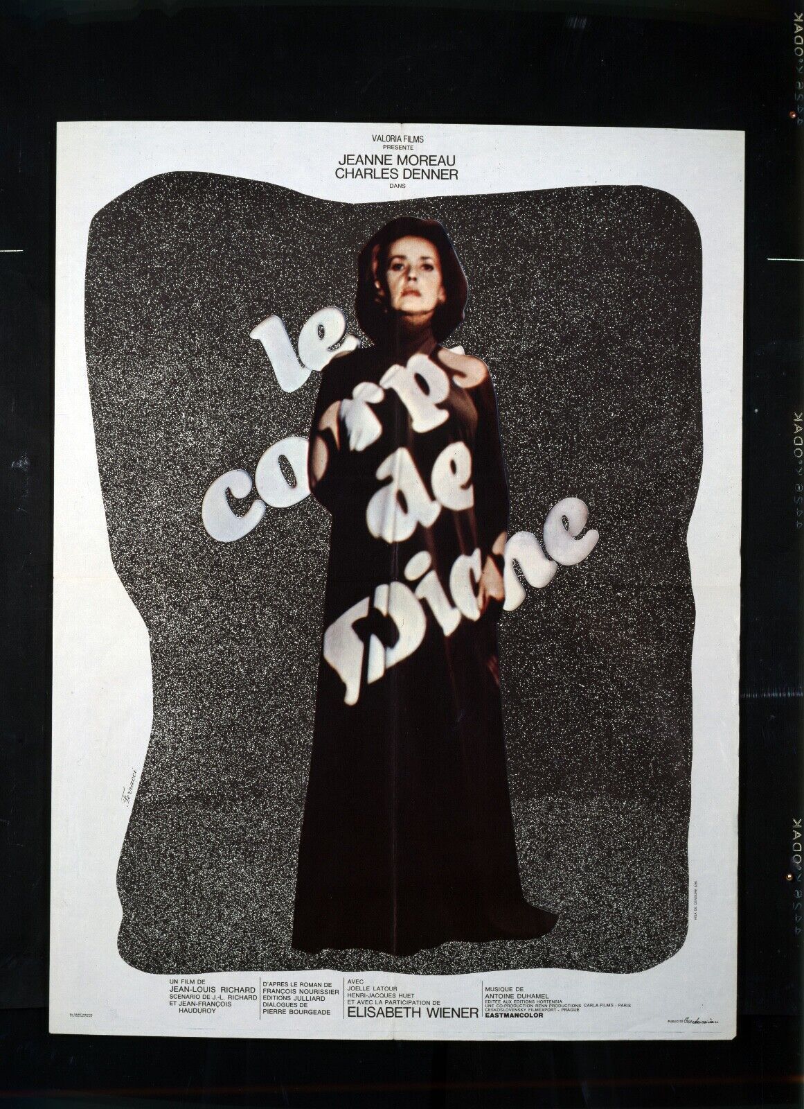LE CORPS DE DIANE, JEANNE MOREAU, 1969, REPRO AFFICHE CINEMA VINTAGE, HQ