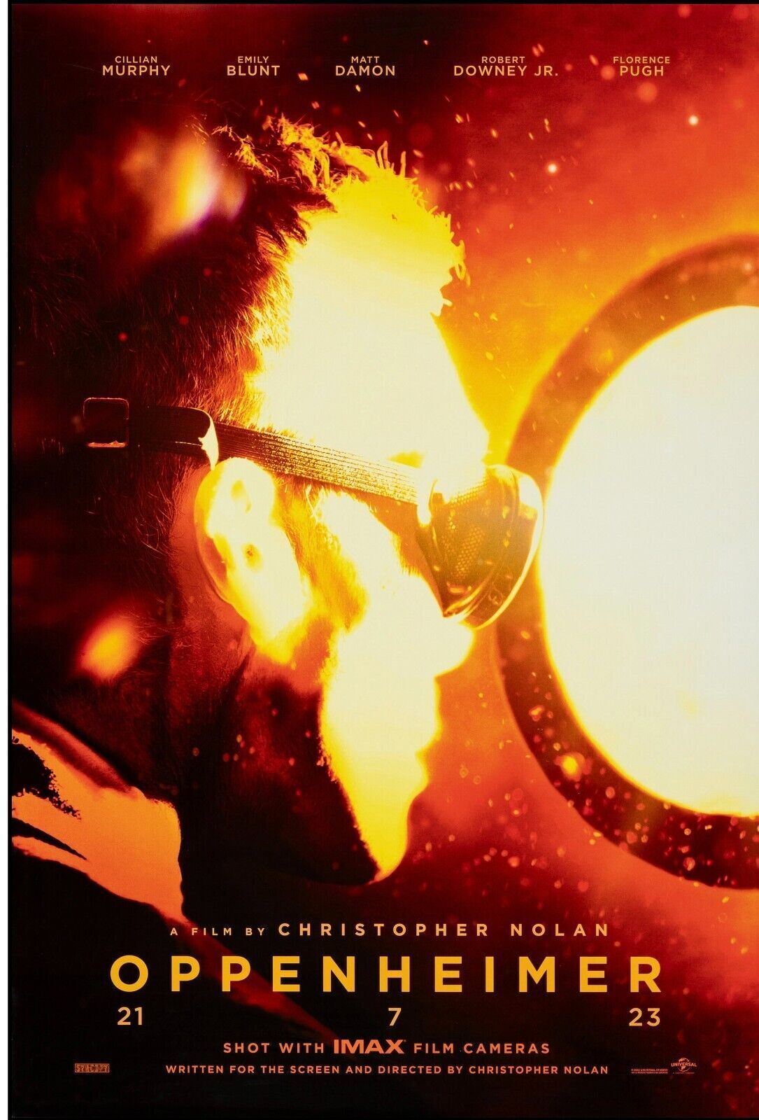 OPPENHEIMER, CILLIAN MURPHY, FLORENCE PUGH 2023, Repro vintage cinema poster, HQ