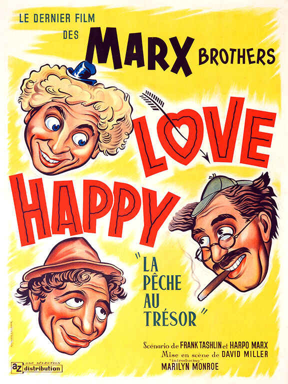 LOVE HAPPY, MARX BROTHERS, 1949, Repro affiche cinema, VINTAGE, HQ