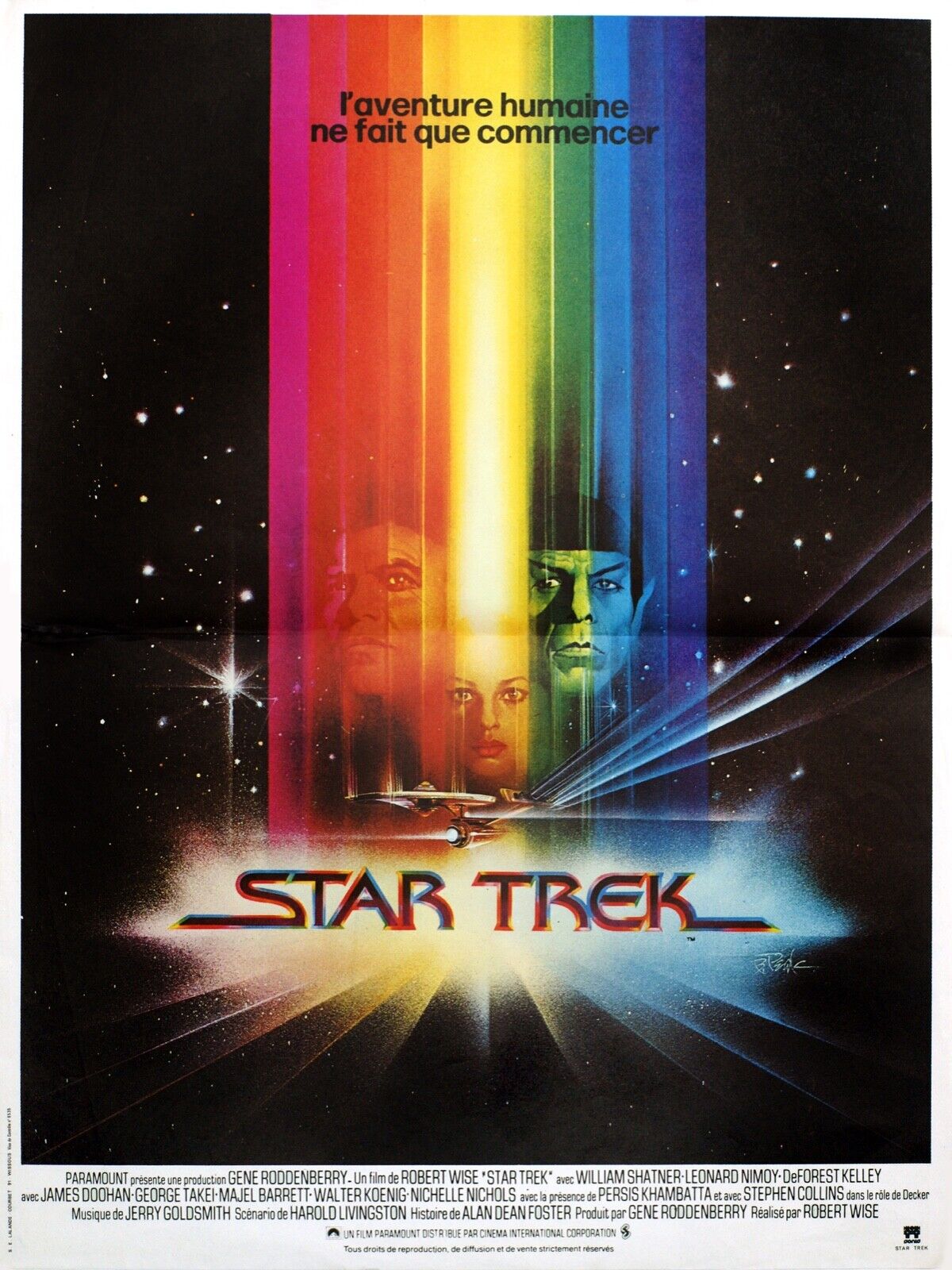 STAR TRECK, ROBERT WISE, SÉRIE TV Repro affiche HQ