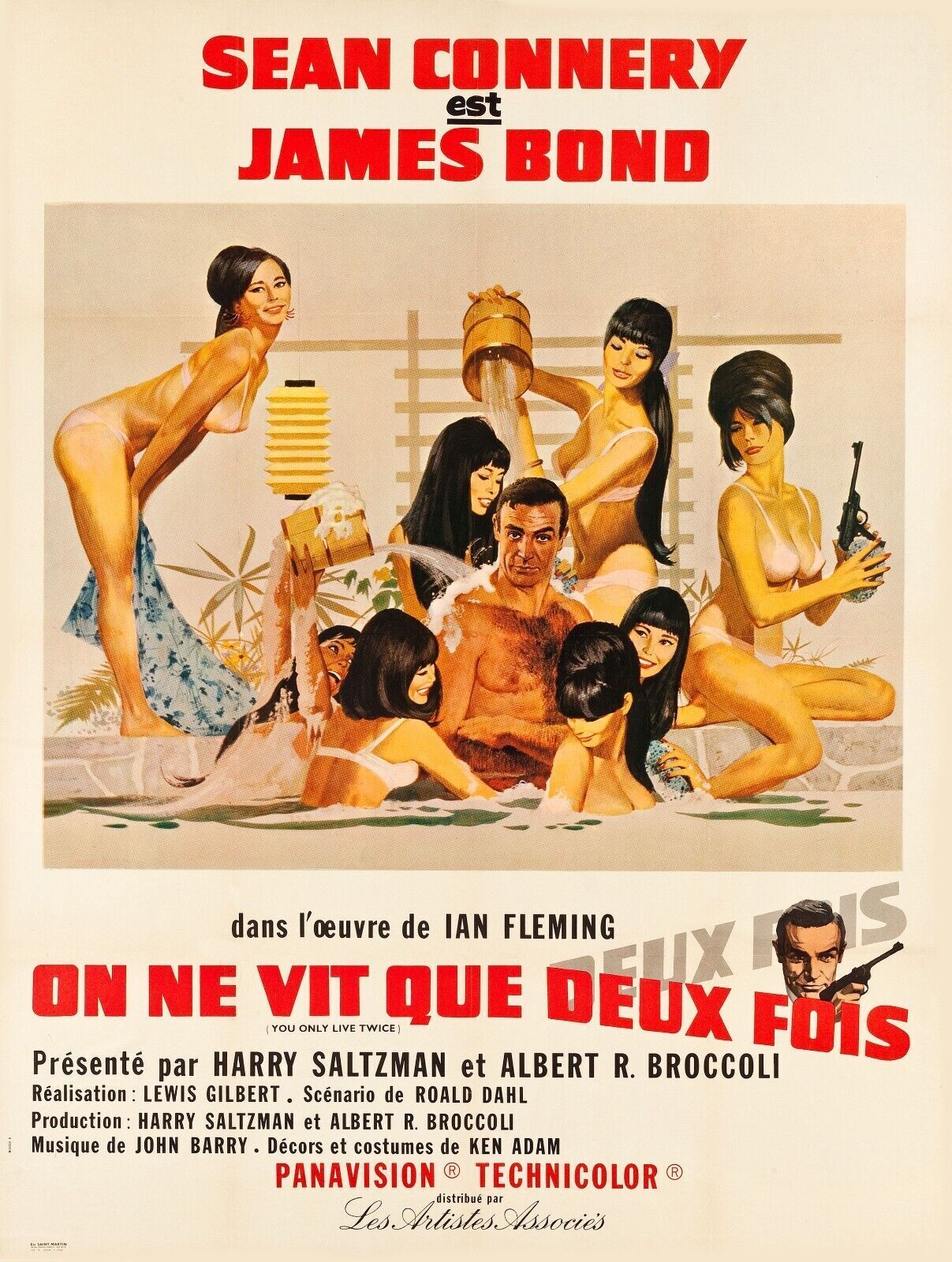ON NE VIT QUE DEUX FOIS, SEAN CONNERY, J.BOND 007, REPRO AFFICHE CINEMA VINTAGE, HQ