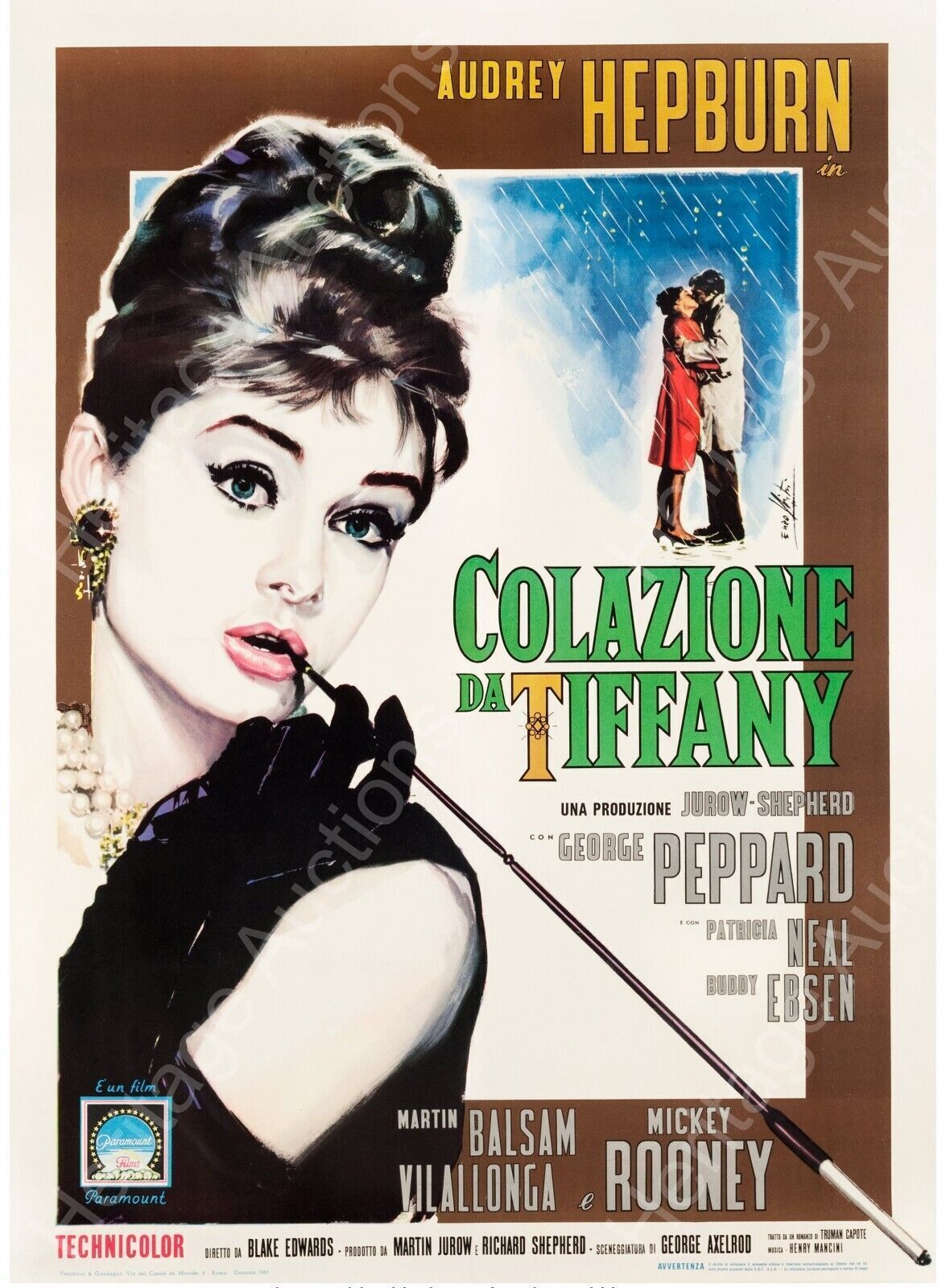 COLAZIONE DA TIFFANY, AUDREY HEPBURN, 1961, repro affiche de cinema, HQ