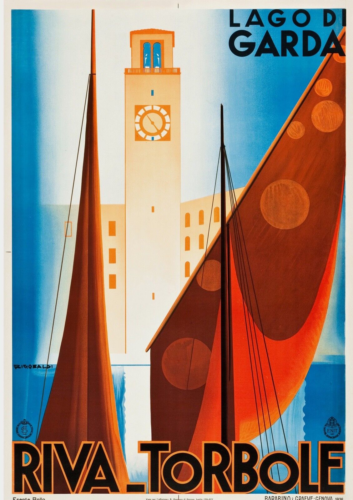 LAKE GARDA, REPRO VINTAGE TRAVEL POSTER, VINTAGE, HQ
