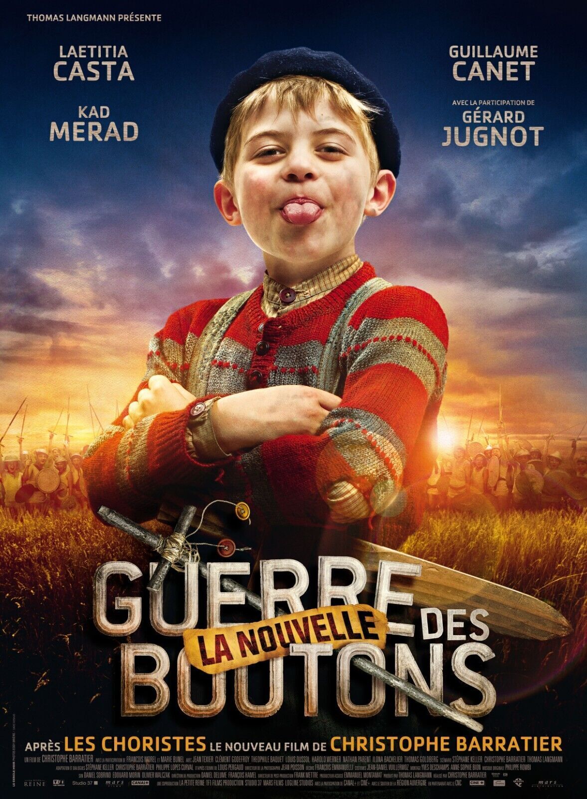 LA NOUVELLE GUERRE DES BOUTONS, JEAN TEXIER, 2011, Repro affiche cinéma, VINTAGE, HQ