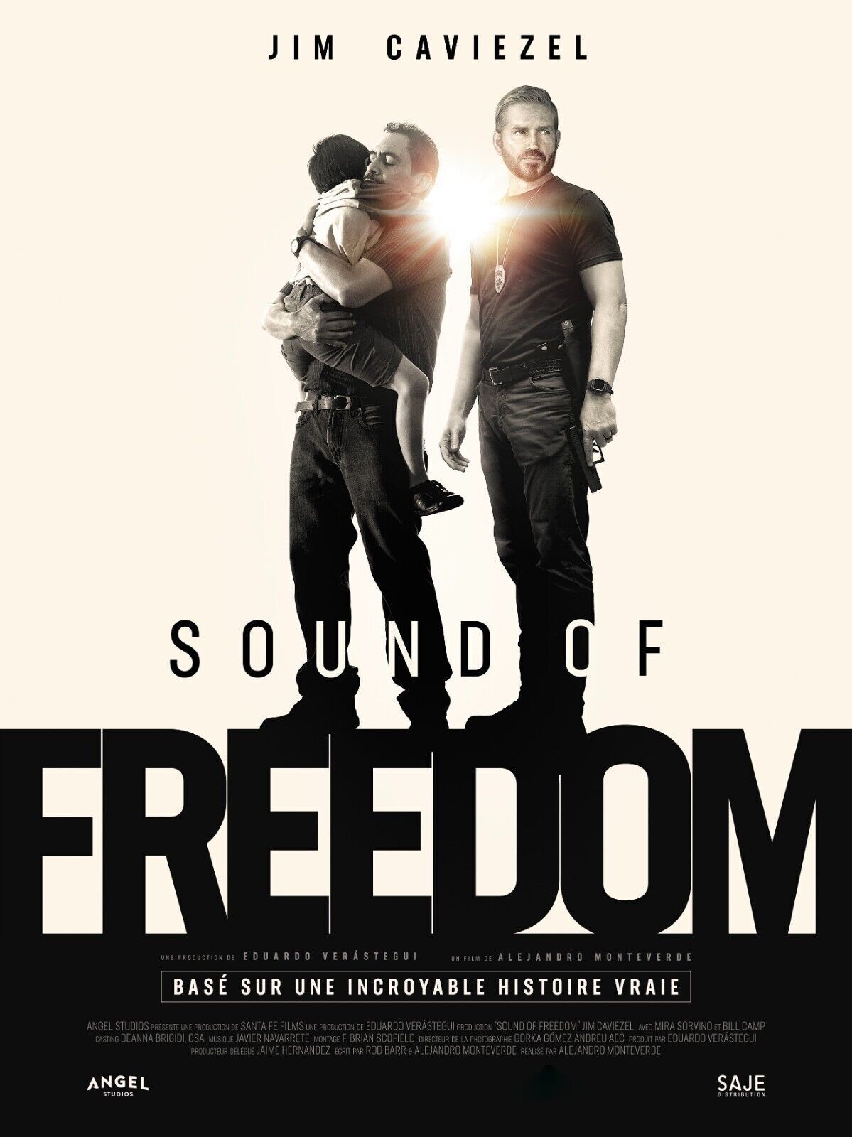 SOUND OF FREEDOM, JIM CAVIEZEL, 2023, Repro cinema poster, HQ