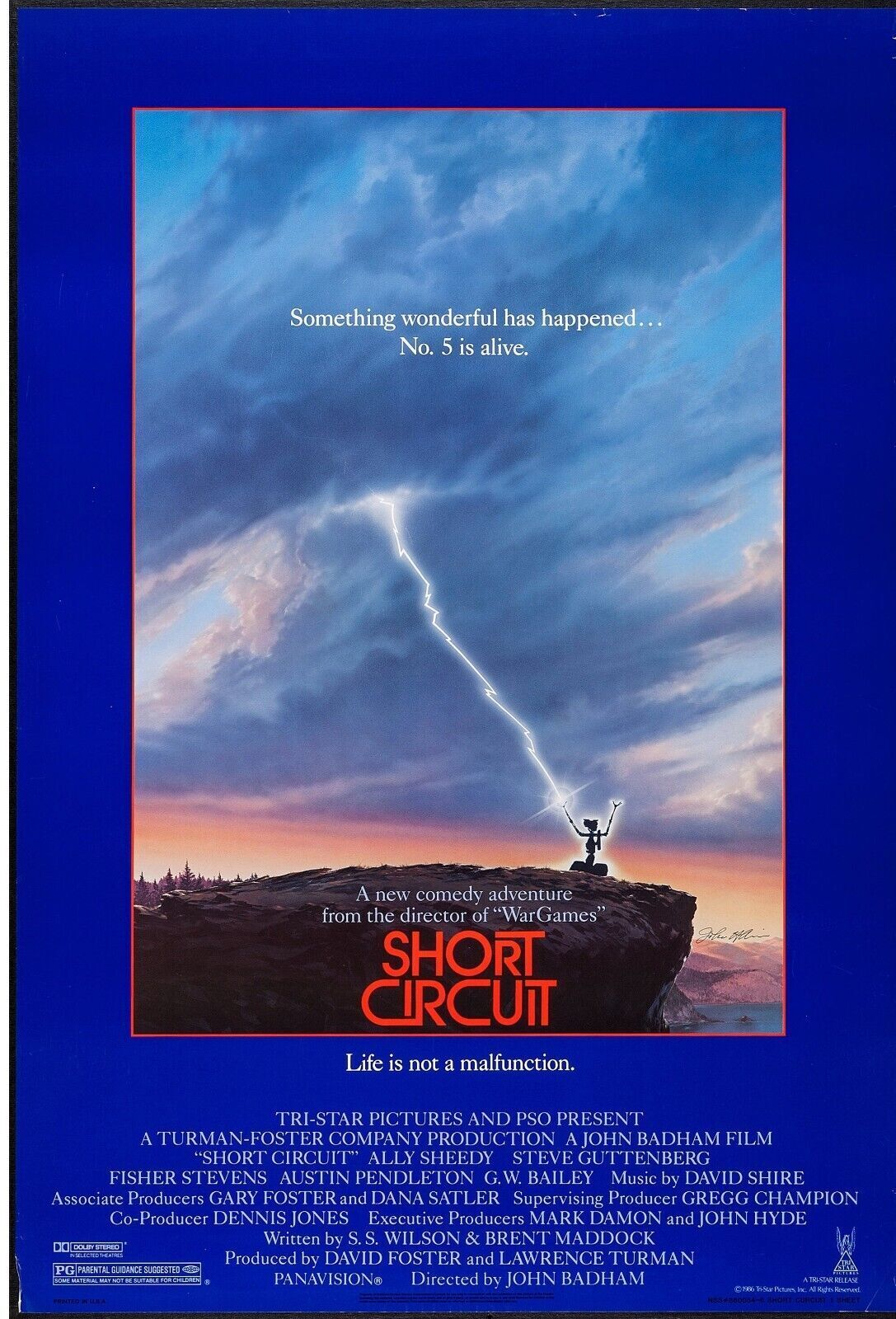 SHORT CIRCUIT, FISHER STEVENS, 1986, Repro cinema poster, HQ