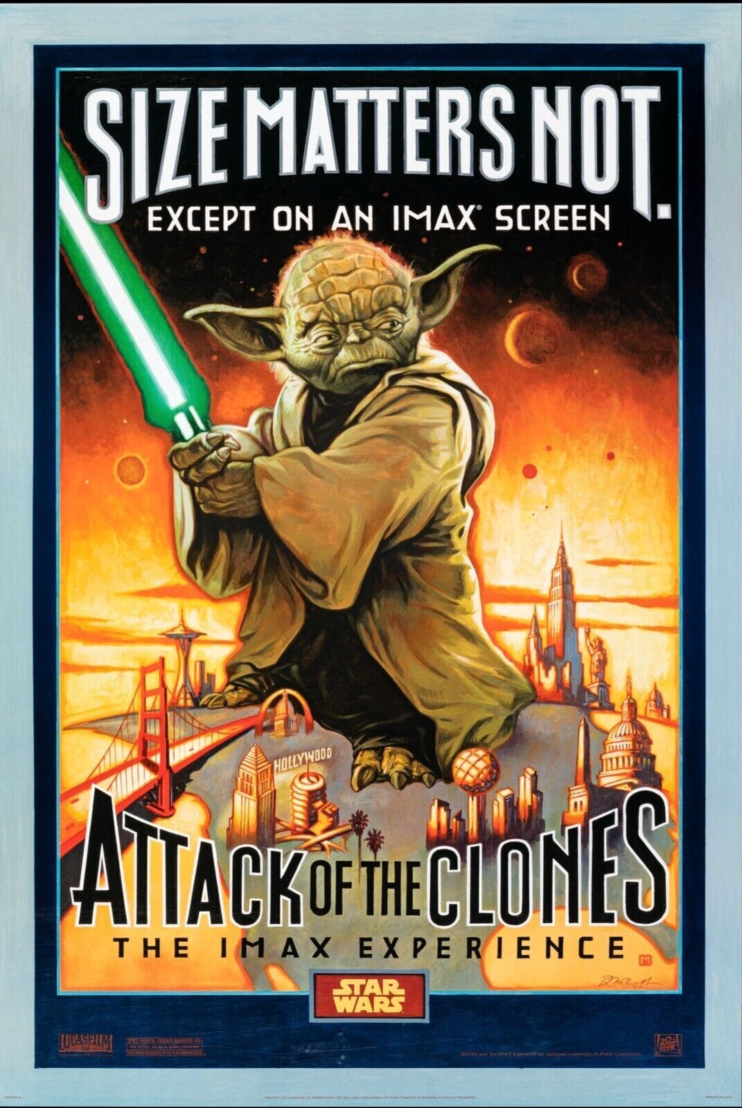 STAR WARS EPISODE II: ATTACK OF THE CLONES, REPRO THEATRICAL POSTER, HQ