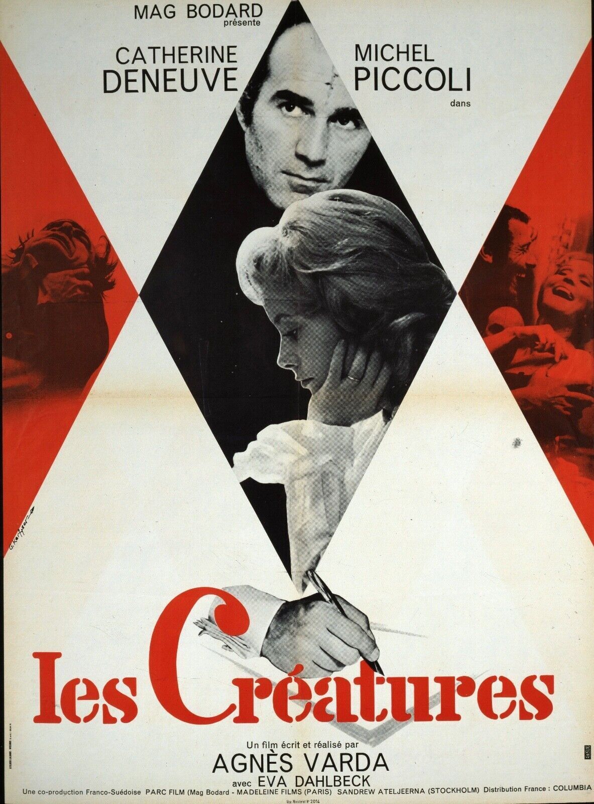 LES CRÉATURES, MICHEL PICCOLI, 1966, REPRO AFFICHE CINEMA VINTAGE, HQ