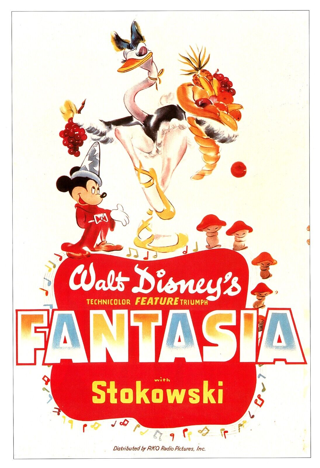 FANTASIA – WALT DISNEY’S MASTERPIECE, 1940, REPRO AFFICHE CINEMA VINTAGE HQ