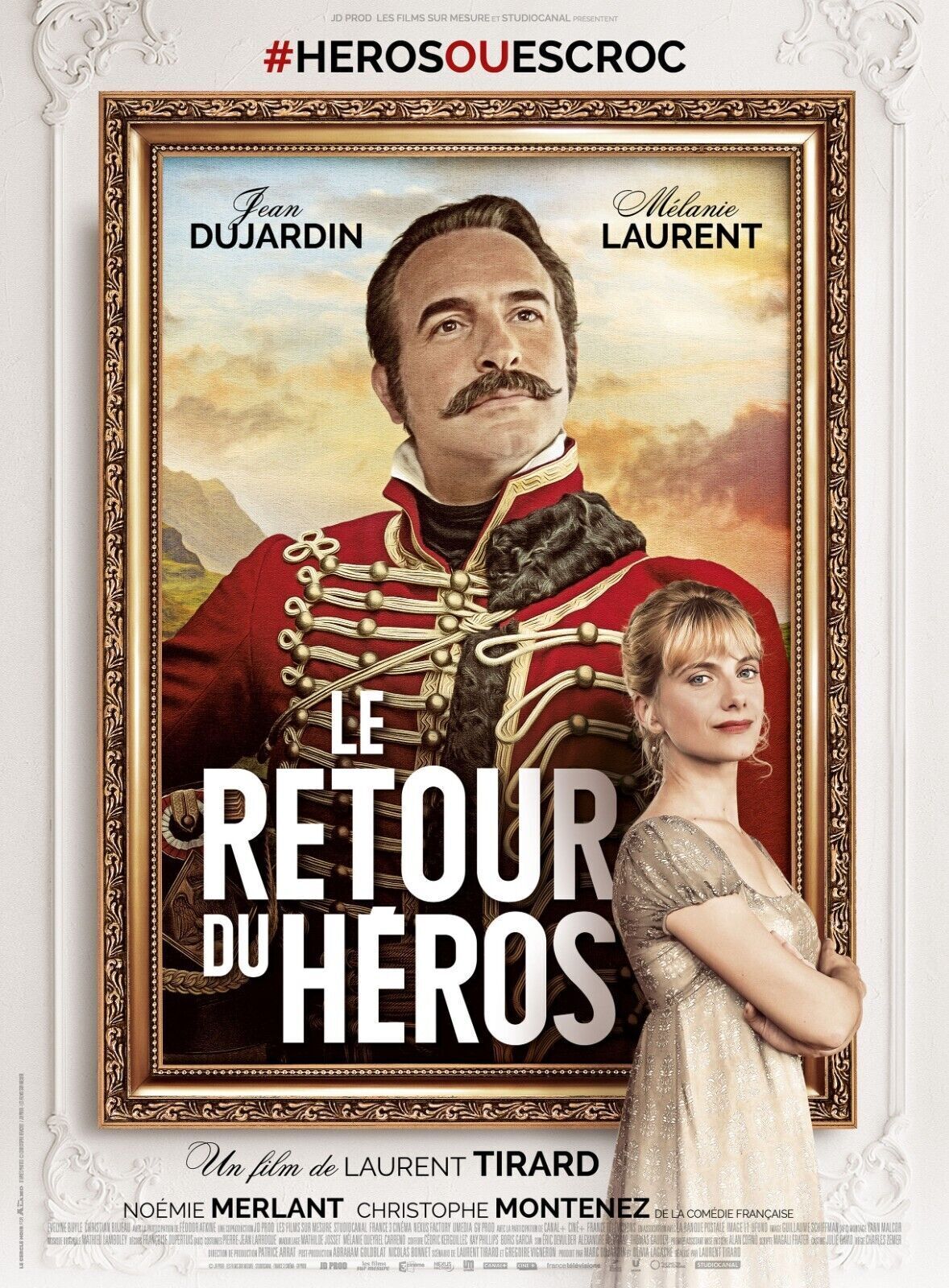 LE RETOUR DU HEROS, JEAN DU JARDIN, 2018, Repro affiche cinema HQ