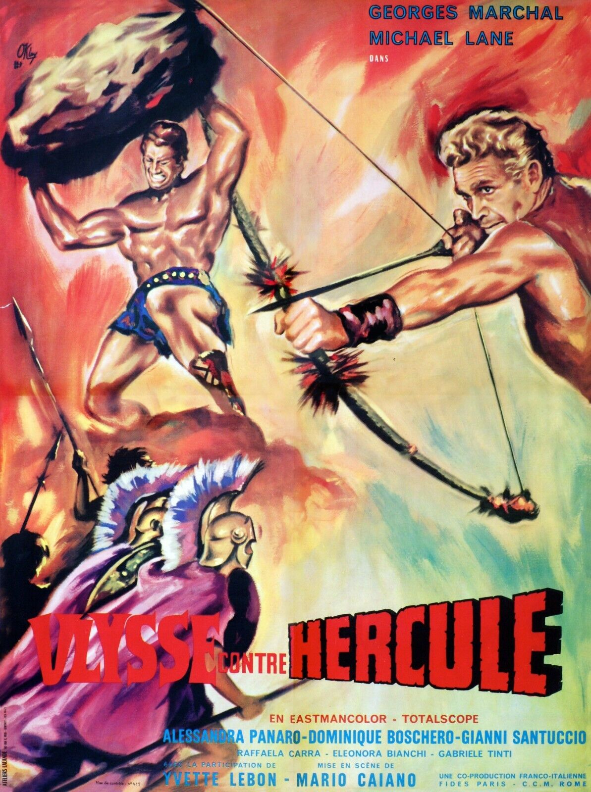 ULYSSES, KIRK DOUGLAS, ANTHONY QUINN, 1954, REPRO VINTAGE CINEMA POSTER