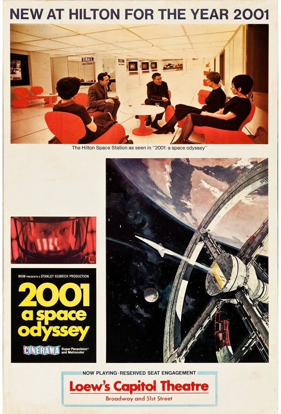 2001 : L’ODYSSÉE DE L’ESPACE, KEIR DULLEA, 1968, REPRO MOVIE POSTER, VINTAGE, HQ