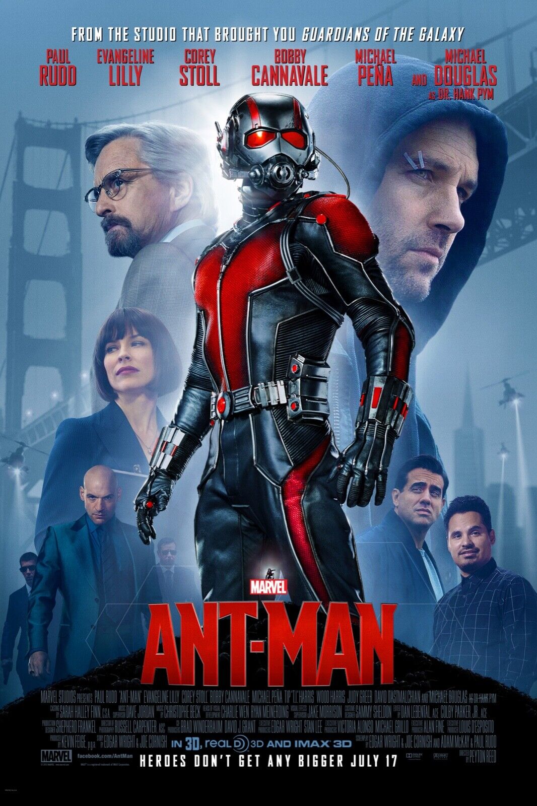 ANT-MAN, PAUL RUDD, 2015, REPRO MOVIE POSTER, VINTAGE, HQ