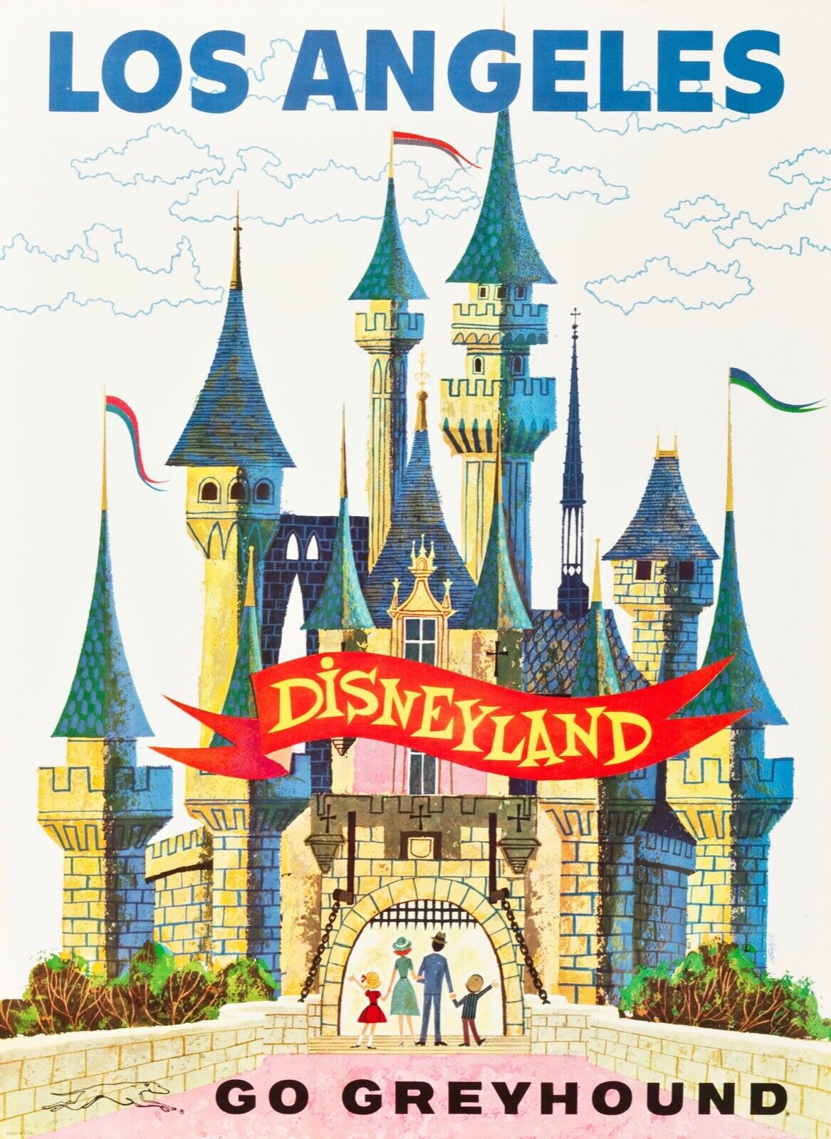 LOS ANGELES, DISNEYLAND, repro affiche TOURISME VINTAGE, HQ