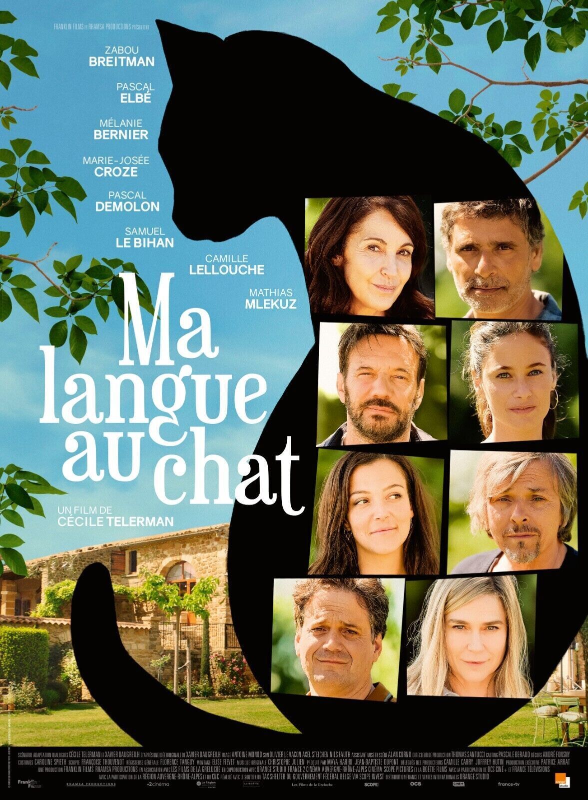 MA LANGUE AU CHAT, MELANIE BERNIER, 2023 Repro affiche cinema, HQ