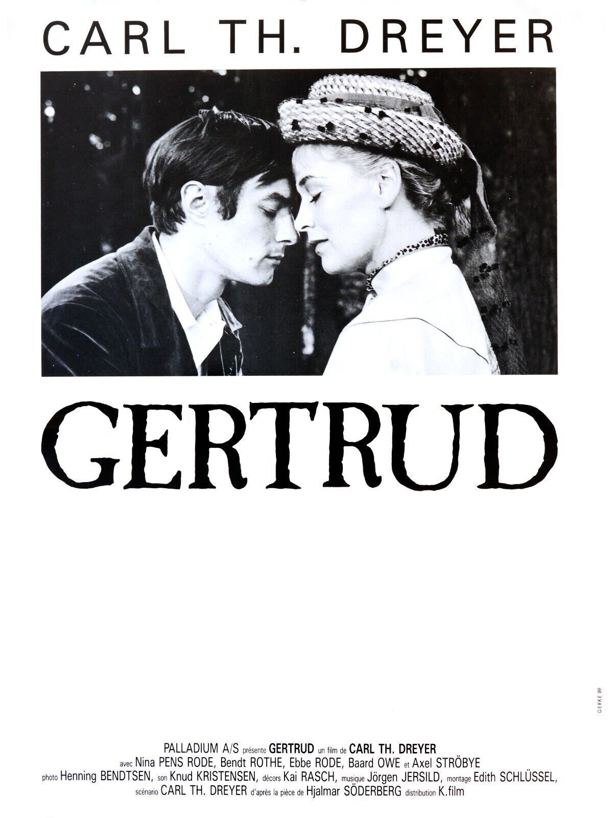 GERTRUD, NINA PENS RODEN, 1964, REPRO MOVIE POSTER, VINTAGE, HQ.
