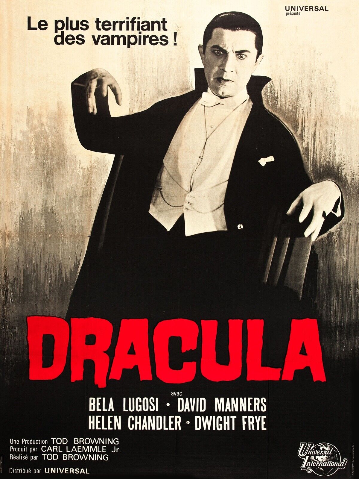 DRÁCULA, BELA LUGOSI - REPRODUCCIÓN DE CARTEL DE CINE VINTAGE
