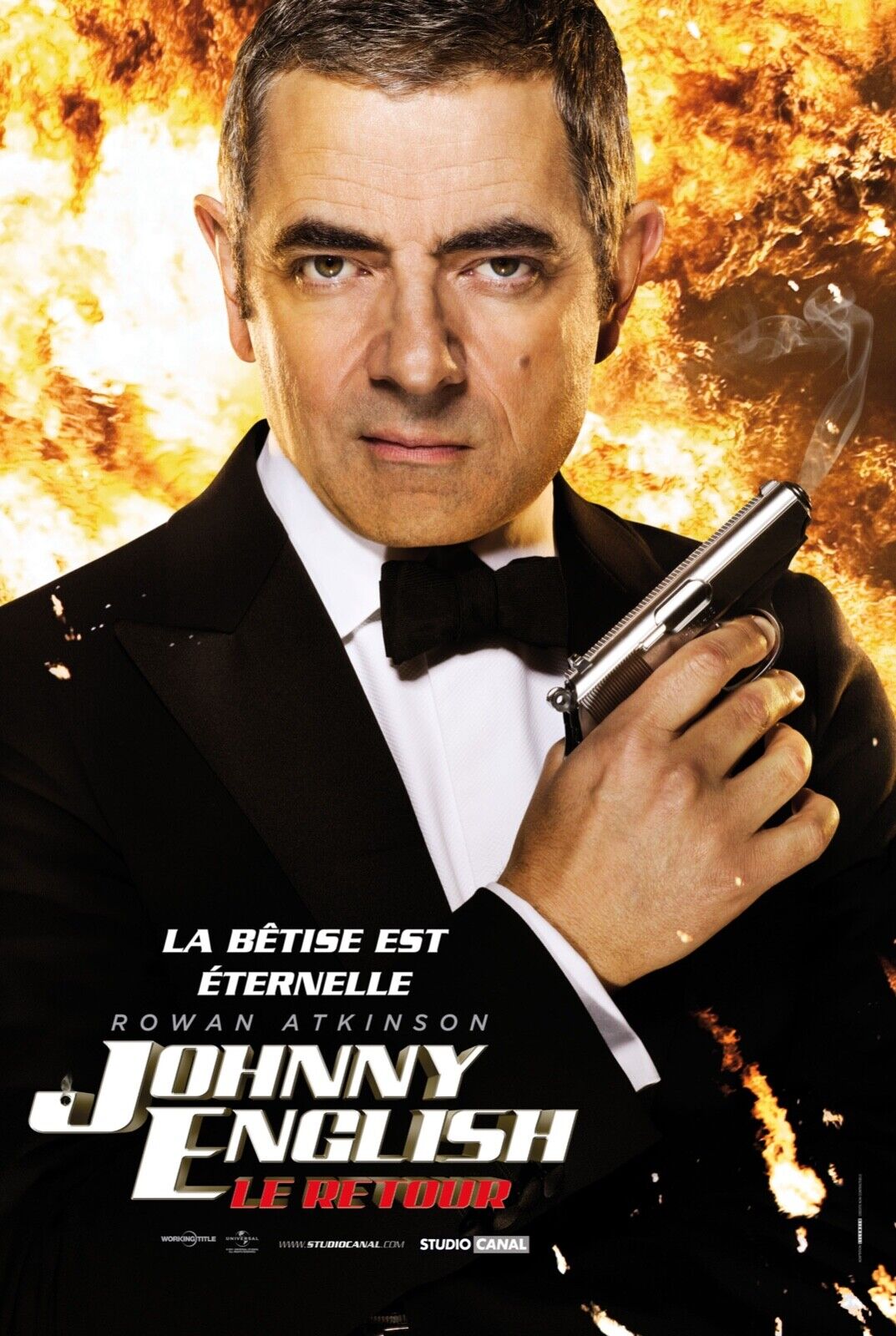 JOHNNY ENGLISH, ROWAN ATKINSON, REPRO MOVIE POSTER, VINTAGE, HQ