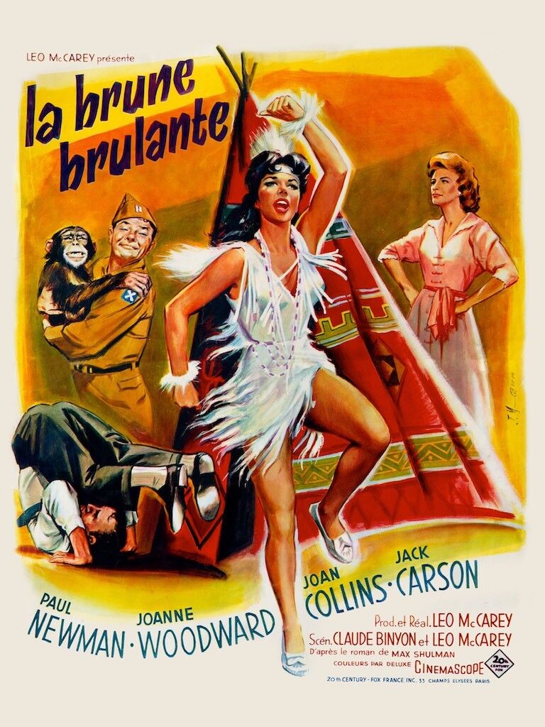 LA BRUNE BRÛLANTE, PAUL NEWMAN, JOANNE WOODWARD, 1958, REPRO MOVIE POSTER, VINTAGE, HQ