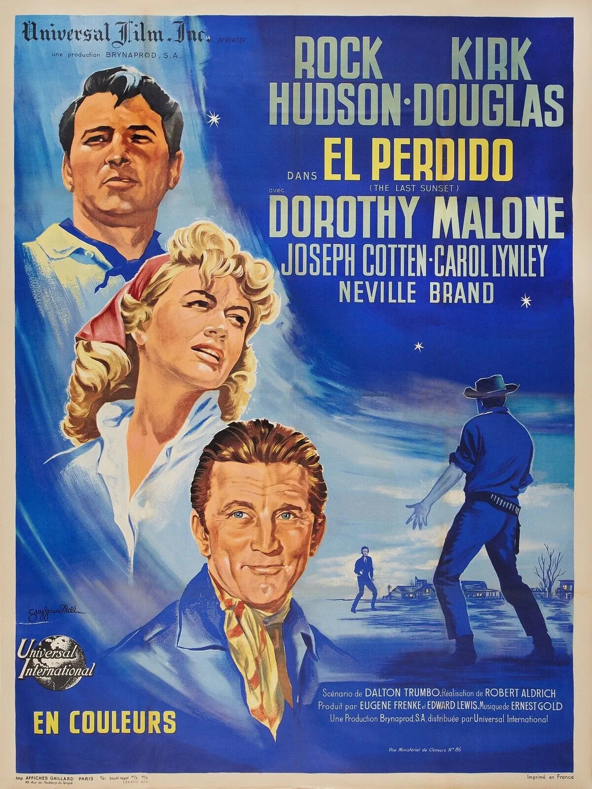 EL PERDIDO, ROCK HUDSON, 1961, REPRO MOVIE POSTER, VINTAGE, HQ